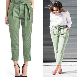 GAP 👒 33 Tall paper bag high waist tie pants